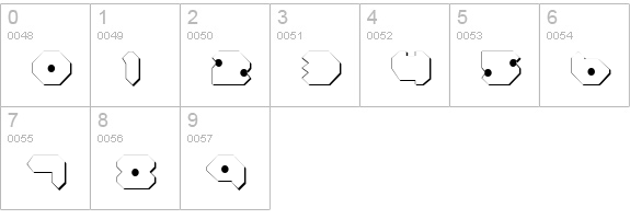Feldercarb Shadow2 numbers 0-9 preview