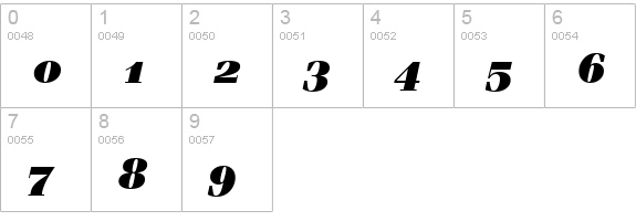 Ferrara-Osf-Ultra-Italic numbers 0-9 preview