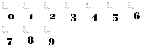 Ferrara-Osf-Ultra-Regular numbers 0-9 preview