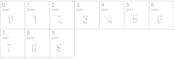 Festivo LC L Lines numbers 0-9 preview