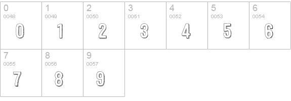 Festivo LC 3D numbers 0-9 preview