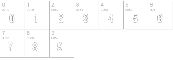 Festivo LC Outline Dots numbers 0-9 preview