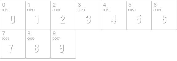 Festivo LC R Lines numbers 0-9 preview