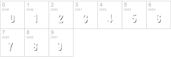 Festivo LC R Shadows numbers 0-9 preview