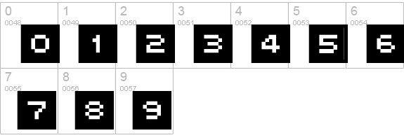 FFF Interface04 numbers 0-9 preview