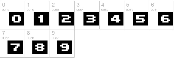 FFF Interface04b numbers 0-9 preview