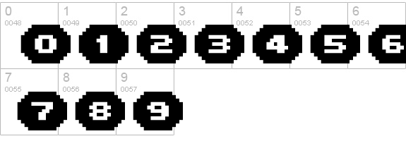FFF Interface08b numbers 0-9 preview