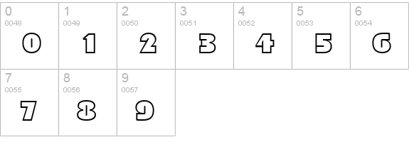 FFX Block Outline numbers 0-9 preview