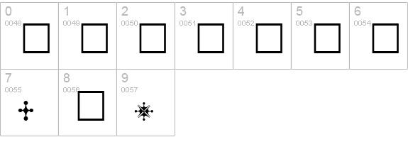 FFX Shapes numbers 0-9 preview