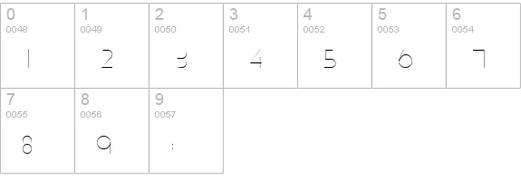 FineLine numbers 0-9 preview