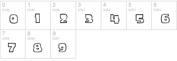 Fink Gothic numbers 0-9 preview