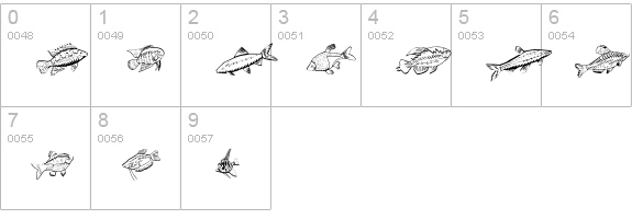 Fishing numbers 0-9 preview