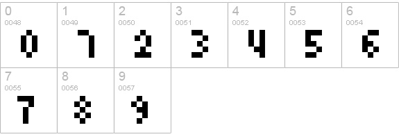 Fivejive numbers 0-9 preview