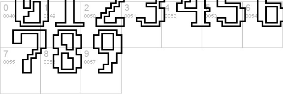 FixCystNeon numbers 0-9 preview