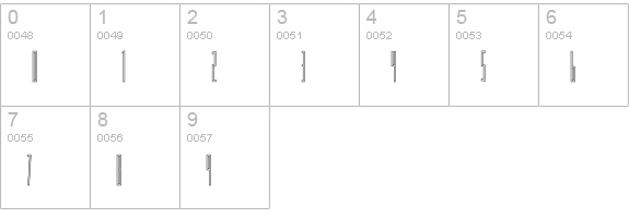 FlacoInline numbers 0-9 preview
