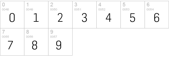 FlamaLight numbers 0-9 preview