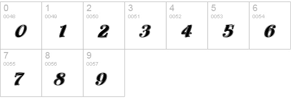FlamencoInlD numbers 0-9 preview