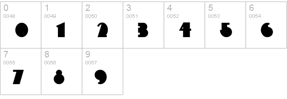 Flatiron NF numbers 0-9 preview