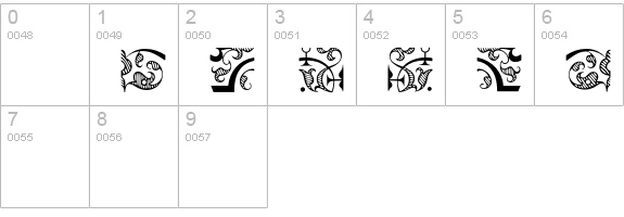 FleuronTwelve numbers 0-9 preview