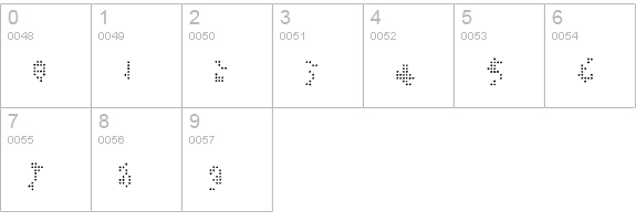 Flixel numbers 0-9 preview