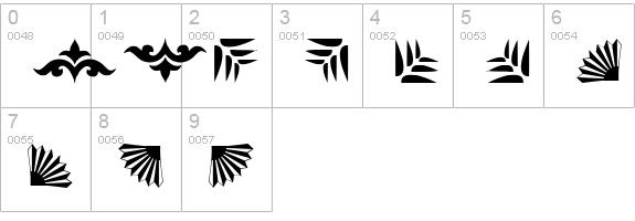 FloraDings numbers 0-9 preview