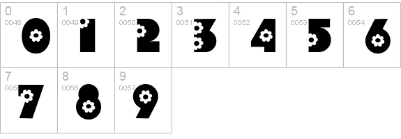 Flores numbers 0-9 preview