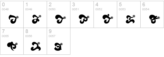 Flower-Regular numbers 0-9 preview