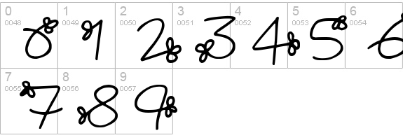 Flowing Flowers
 numbers 0-9 preview