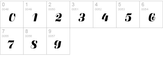 Fluidum Bold Std numbers 0-9 preview