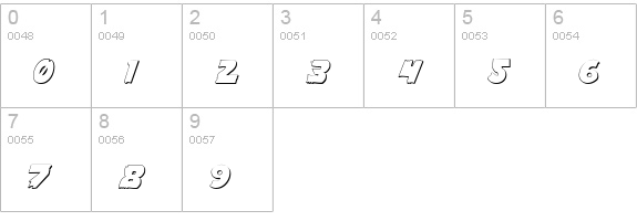 Flying Leatherneck Outline numbers 0-9 preview