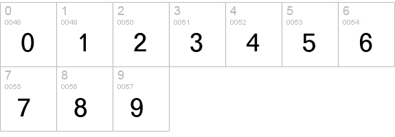 Folio Book numbers 0-9 preview