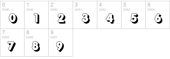 FolksShades numbers 0-9 preview