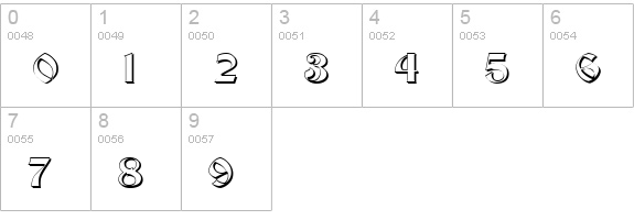 Fontainebleau numbers 0-9 preview