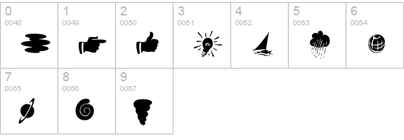 Fontesque-OrnamentsBlack numbers 0-9 preview