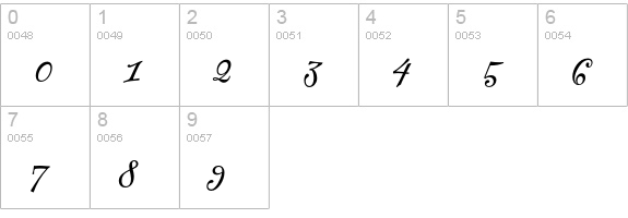 FontesqueText-Italic numbers 0-9 preview