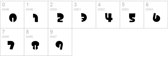 Foonky-Heavy numbers 0-9 preview
