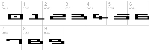Formant237Plain numbers 0-9 preview