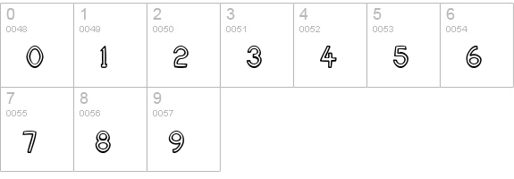 FortuneCity Comic Outline  numbers 0-9 preview
