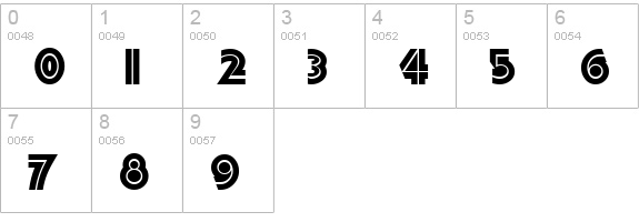 FortySecondStreetHB numbers 0-9 preview