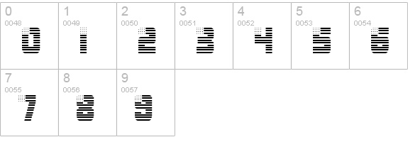 Fourth Display Caps SSi numbers 0-9 preview