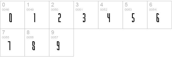Fourty-five numbers 0-9 preview