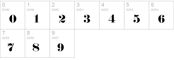 FrakturEF-Bold numbers 0-9 preview