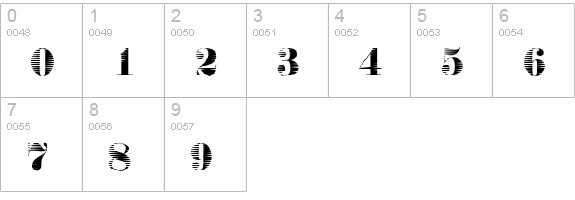 FrakturSawmill-Regular numbers 0-9 preview