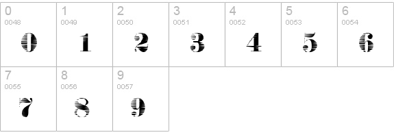 FrakturSawmill2-Regular numbers 0-9 preview