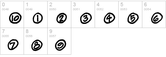 Frank the ArchitectAlt Bold numbers 0-9 preview