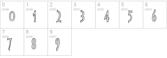 FrankenDork Hollow numbers 0-9 preview
