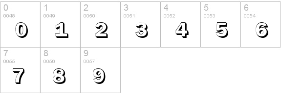 Franklin Regular numbers 0-9 preview