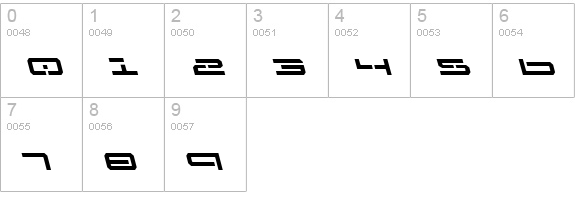 Free Agent Leftalic numbers 0-9 preview