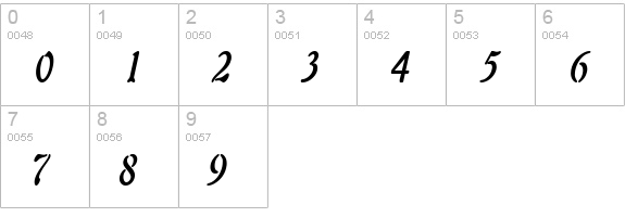 Freedom 9 Thin BoldItalic numbers 0-9 preview