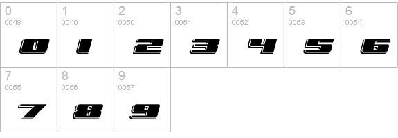 FreeLine-Express numbers 0-9 preview